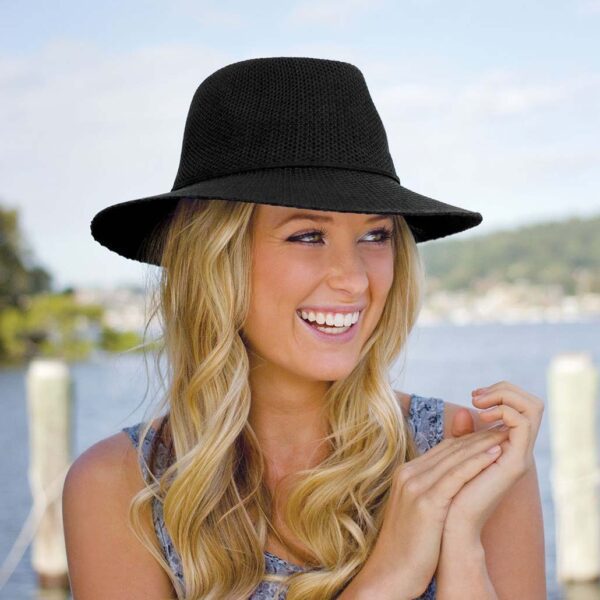 Wallaroo Hats Victoria Fedora Color Black Borrego Outfitters