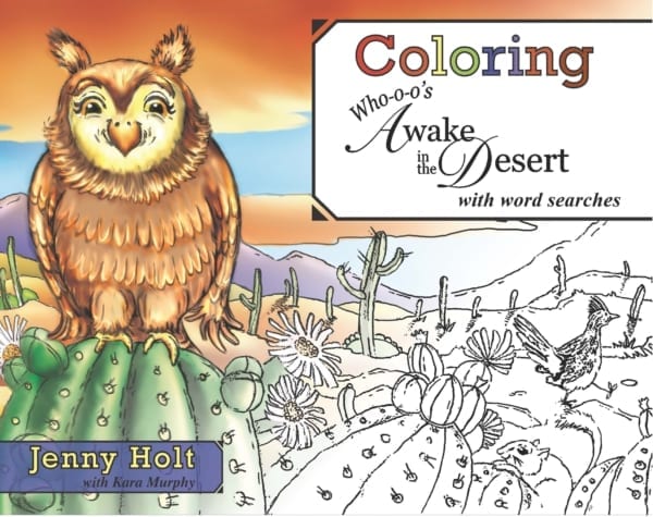 Sunbelt Publications Coloring Book Who-o-o's Awake in the Desert Borrrego Outfitters