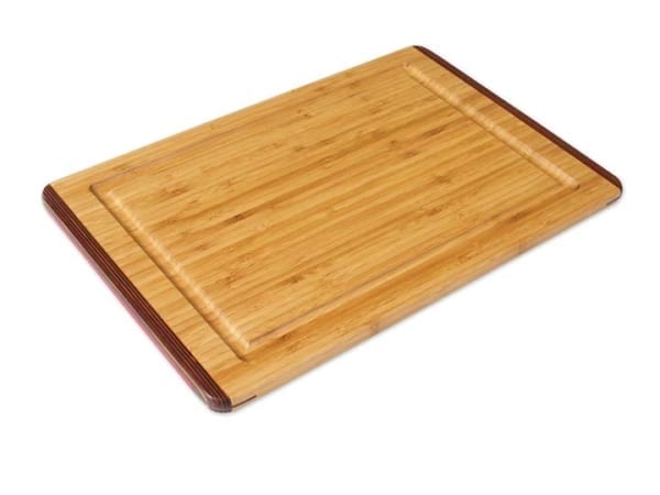 Wilshire Industries Island Bamboo Pakkawood Bamboo Rainbow Carving Board with Groove Borrego Outfitters