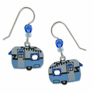 Left Hand Studios Blue Camper Earrings