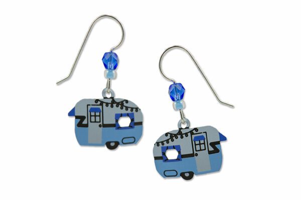 Left Hand Studios Blue Camper Earrings