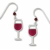 left Hand Studios Red Wine Glasses Earrings