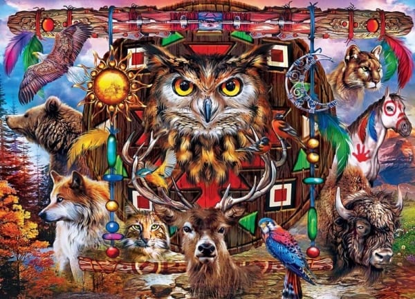 Leanin-Tree-spirit-animals-puzzle-1000-PC-Borrego-Outfitters