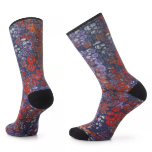 Athletic Meadow Print Targeted Cushion Crew Socks Navy.png