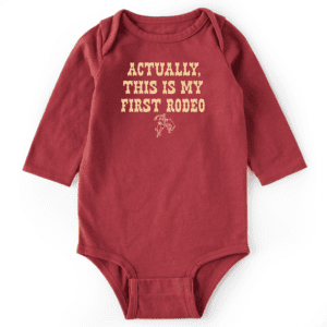 Baby Woodcut First Rodeo Long Sleeve Crusher Bodysuit 115567 Cranberry Red.png