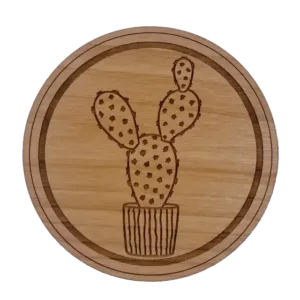Cactus Alder Wood Coaster Style4 C030.webp