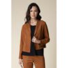 Faux Suede Seamed Jacket 131 10810 Ginger 1.jpg