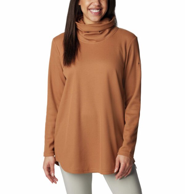 Holly Hideaway Waffle Cowl Neck Pullover2058361 224 Camel.jpg