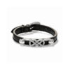 Interlok Braid Leather Bracelet Black Jf0119.jpg