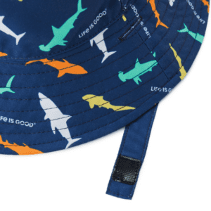 Kids Shark Pattern Made In The Shade Bucket Hat 98868 Darkest Blue 2.png