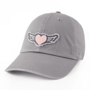 Love More Heart Wings Tattered Chill Cap 115503 Slate Gray.png