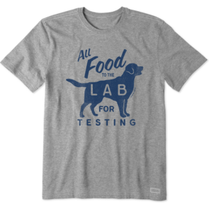 Mens All Food To The Lab For Testing Short Sleeve Crusher Tee 108128 Heather Gray.png
