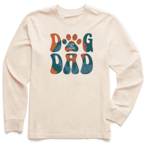 Mens Groovy Tie Dye Dog Dad Long Sleeve Crusher Tee 115354 Putty White.png