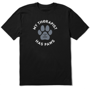 Mens My Therapist Has Paws Short Sleeve Crusher Tee 108131 Jet Black.png