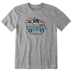 Mens On The Road Again Van Short Sleeve CrusherLITE Tee 99403 Heather Grey.png