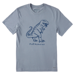 Mens Papasaurus Short Sleeve CrusherLITE Tee 108187 Stone Blue.png