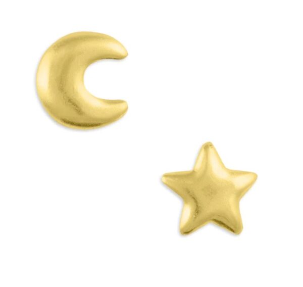 Moon Star Mismatched Studs Gold 20294.jpg