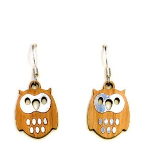 Owl Face Twig Earring Maple TMA762 1.jpg