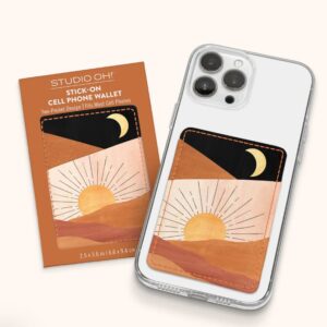 Stick On Cell Phone Wallet Sunrise Moon.jpg