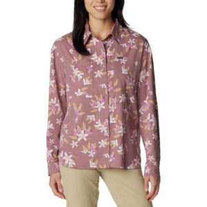 Women S Silver Ridge Utility Patterned Long Sleeve Shirt Fig Tiger Lillies 2033351 609.jpg