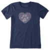 Womens Animal Heart Short Sleeve Crusher Tee 99114 Darkest Blue.png