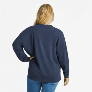 Womens Daisies Mandala CrusherFLEX Oversized Crew 115229 Inkwell Blue 1.png