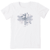 Womens Floral Backdrop Dragonfly Short Sleeve Crusher Tee 107850 Cloud White.png