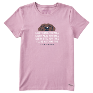 Womens Ill Be Watching You Chocolate Lab Short Sleeve Crusher Tee 107839 Violet Purple.png
