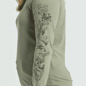 Womens Linework Butterfly Trio Long Sleeve CrusherLITE Tee 115128 Moss Green 1.png