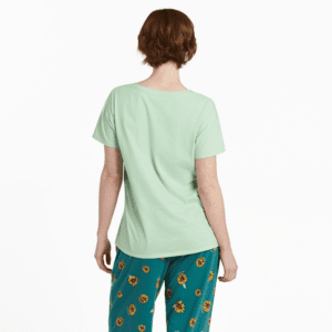 Womens Sunflower Grid Snuggle Up Relaxed Sleep Vee 115262 Sage Green 1.png