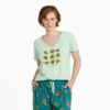 Womens Sunflower Grid Snuggle Up Relaxed Sleep Vee 115262 Sage Green.png