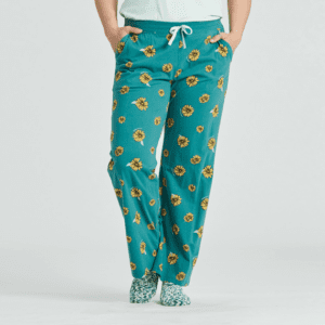 Womens Tossed Sunflower Pattern Snuggle Up Sleep Pant 115251 Spruce Green.png