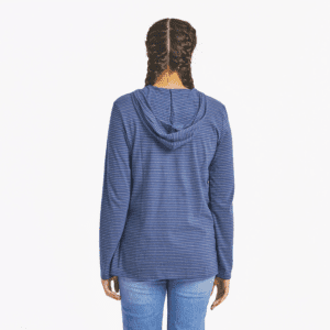 Womens Wine Glass Long Sleeve Striped CrusherLITE Hooded Tee 122330 Darekst Blue 1.png