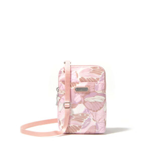 Baggallini Take 2 RFID Bryant Crossbody Pink Butterfly TBR401 B0151 Borrego Outfitters
