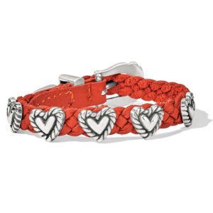 Brighton Roped Heart Braid Bandit Bracelet 07475c Dark Henna 1 Borrego Outfitters
