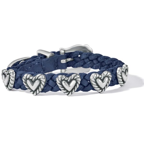 Brighton Roped Heart Braid Bandit Bracelet 07475d French Blue 1 Borrego Outfitters