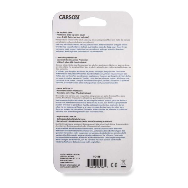 Carson Optical Magnifier Minibrite 5x PO 55 3142.1 Borrego Outfitters