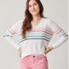 Carve Designs Zella Pullover Cloud Stripe SWLW64 Borrego Outfitters