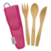 Chico Bag Kids Bamboo Utensil Set Melon 20958 Borrego Outfitters