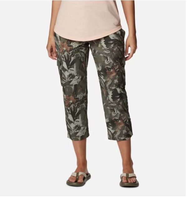 Columbia Sportswear Womens Silver Ridge Utility Capris Stone Green Floriculture Borrego Outfitters