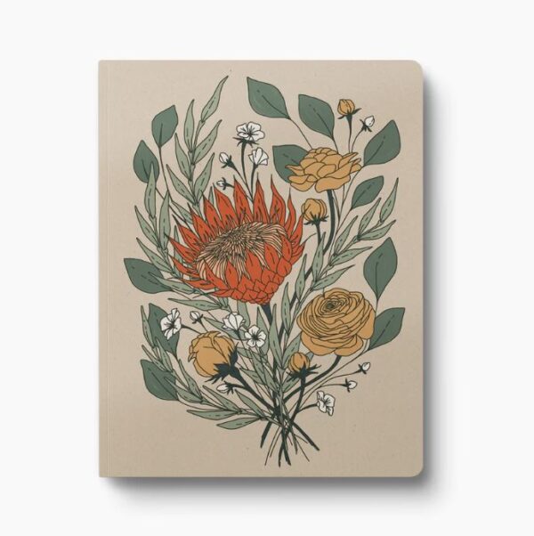 Denik Protea Flowers Classic Layflat Notebook 3713 Borrego Outfitters