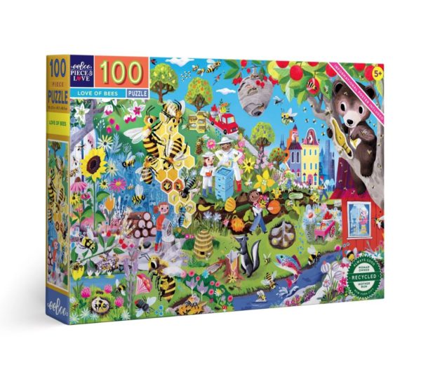 Eeboo 100 Piece Puzzle Love Of Bees 13794 Borrego Outfitters