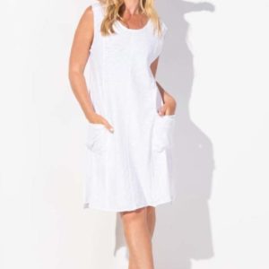 Escape By Habitat Cotton Slub Sand Sea Dress White 80011 Borrego Outfitters