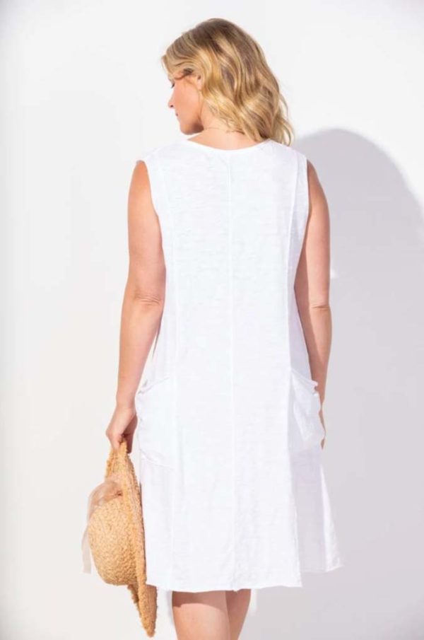 Escape By Habitat Cotton Slub Sand Sea Dress White 80011.1 Borrego Outfitters