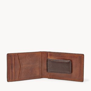 Fossil Quinn Money Clip Bifold Brown ML3650.1 Borrego Outfitters