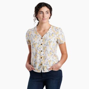 Kuhl 8009 Hadley Ss Ivory Print Borrego Outfitters