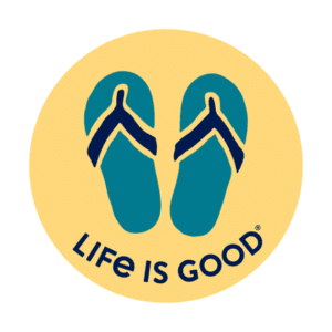 Life Is Good Flip Flops Circle Sticker 55610 Borrego Outfitters