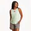 Life Is Good Womens LIG Stripes Active Tank Sage Green 89615 Borrego Outfitters