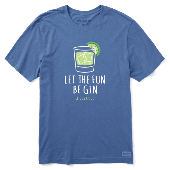 Life Is Good Mens Let The Fun Be Gin Short Sleeve Crusher Tee Vintage Blue 89552 Borrego Outfitters 1.png