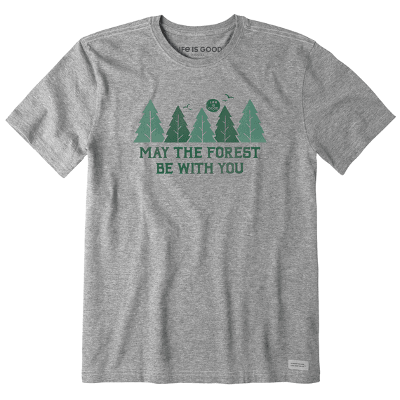 Life Is Good Mens May The Forest Be With You Short Sleeve Crusher Tee Heather Grey 89475 Borrego Outfitters 3.png